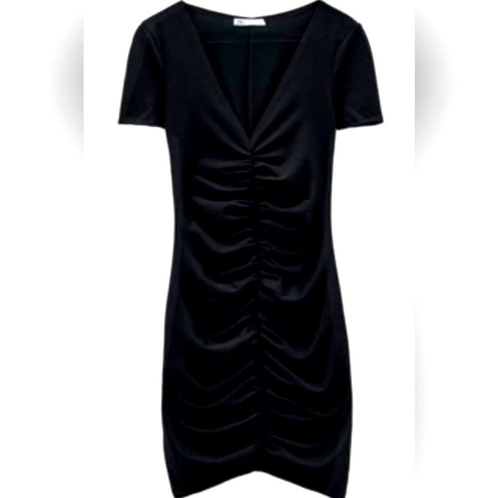 Zara Little Black Draped Dress